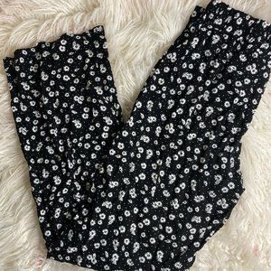 BE BOP Pants Black Size XS Wide-Leg Pull-On Floral Boho Hippie